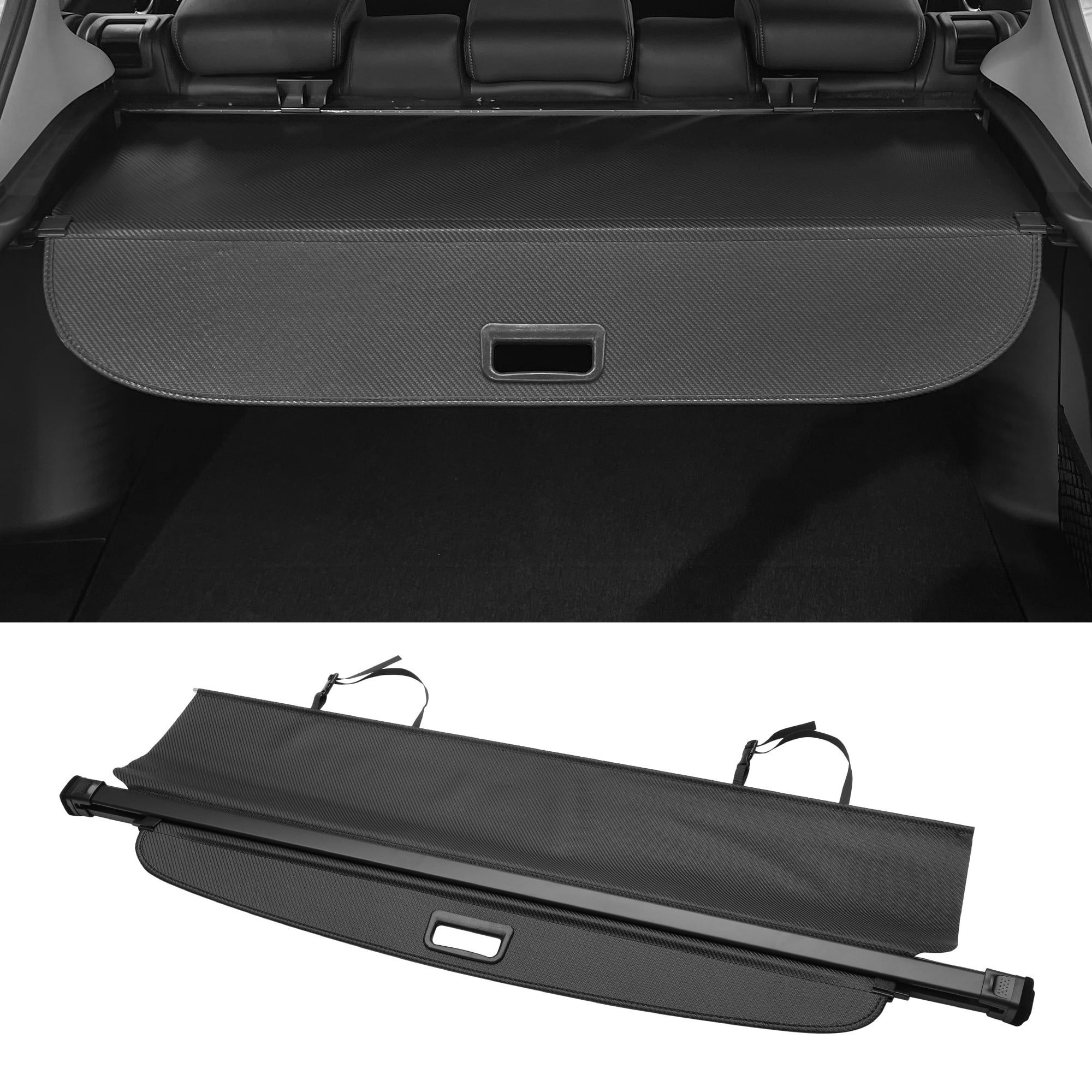 Unique Bargains Retractable Cargo Cover for Honda CRV Rear Privacy Screen Cover Black