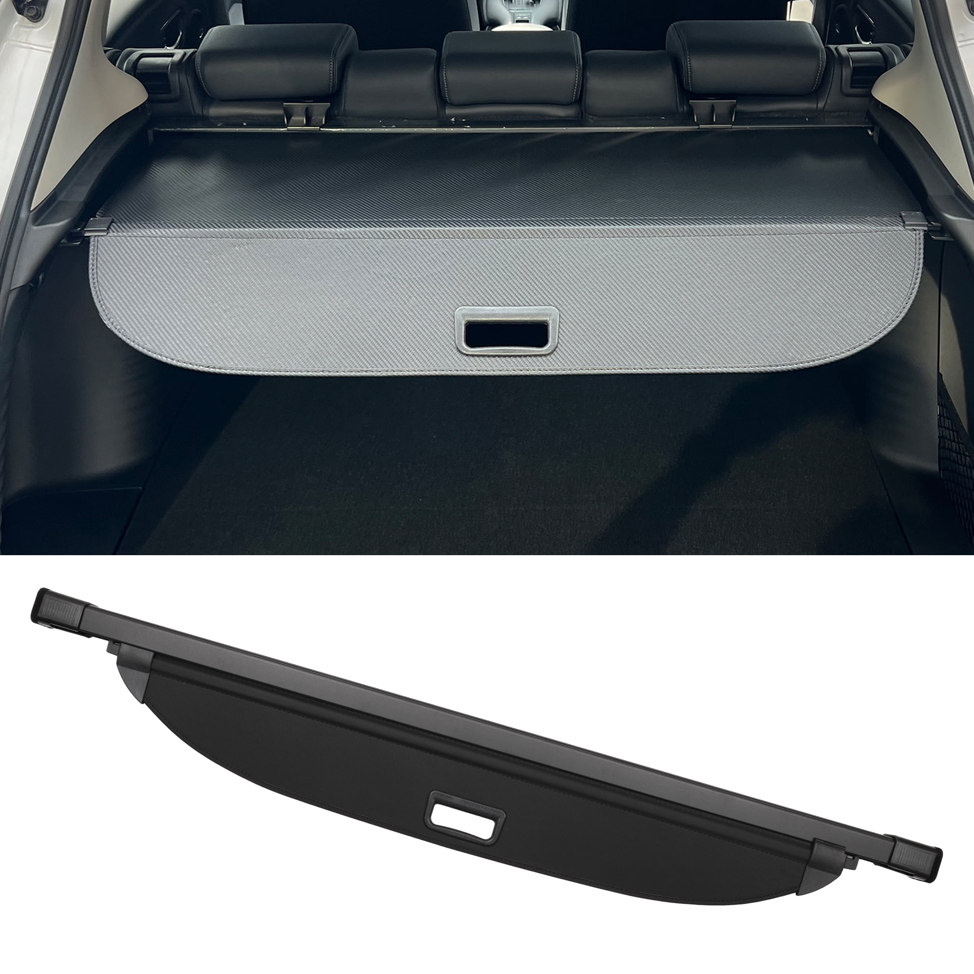 Unique Bargains Retractable Cargo Cover for Hyundai Rear Trunk Parcel Shelf Shade Black