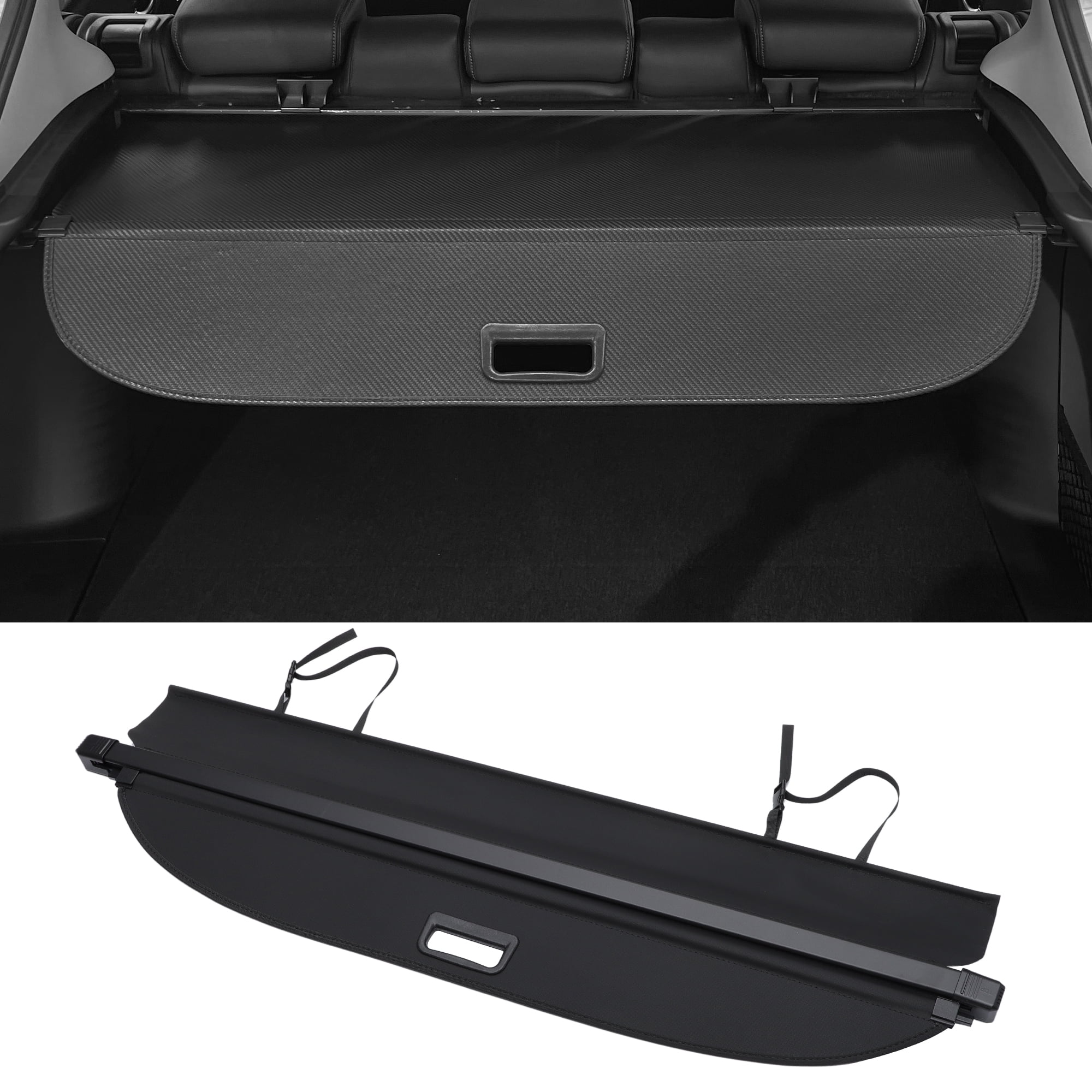 Unique Bargains Retractable Cargo Cover for Subaru Rear Trunk Parcel Shield Shade Black