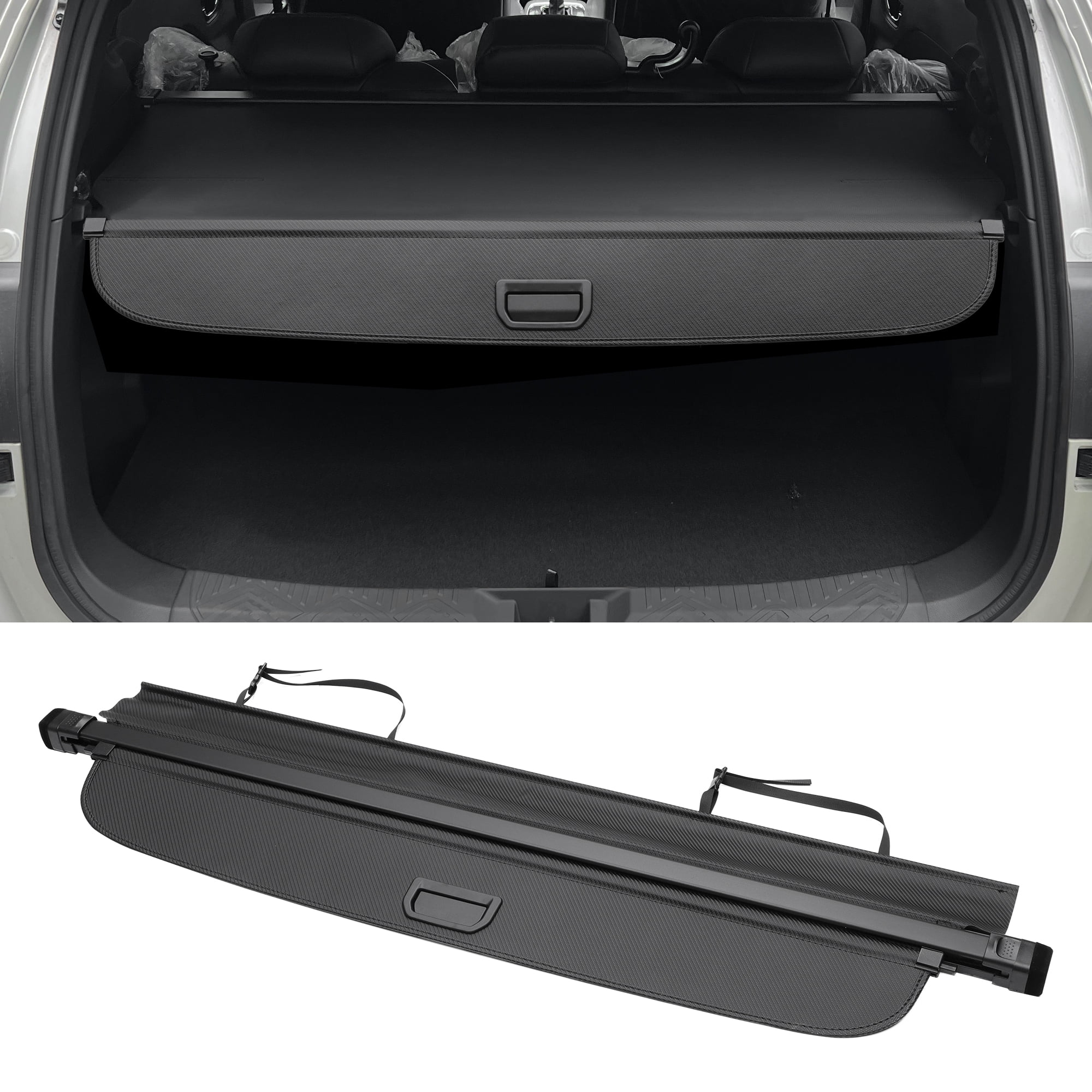 Unique Bargains Retractable Cargo Cover for Subaru Rear Trunk Shelf Shield Shade Black
