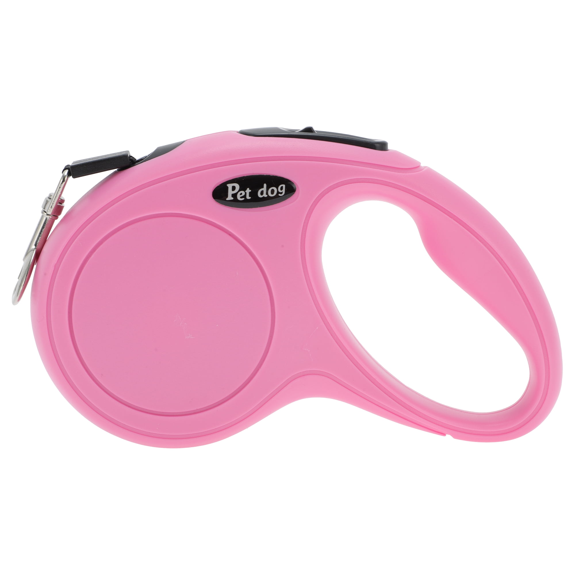 Unique Bargains Retractable Pet Leash Classic Dog Leash Soft Handle Pink 118.11"