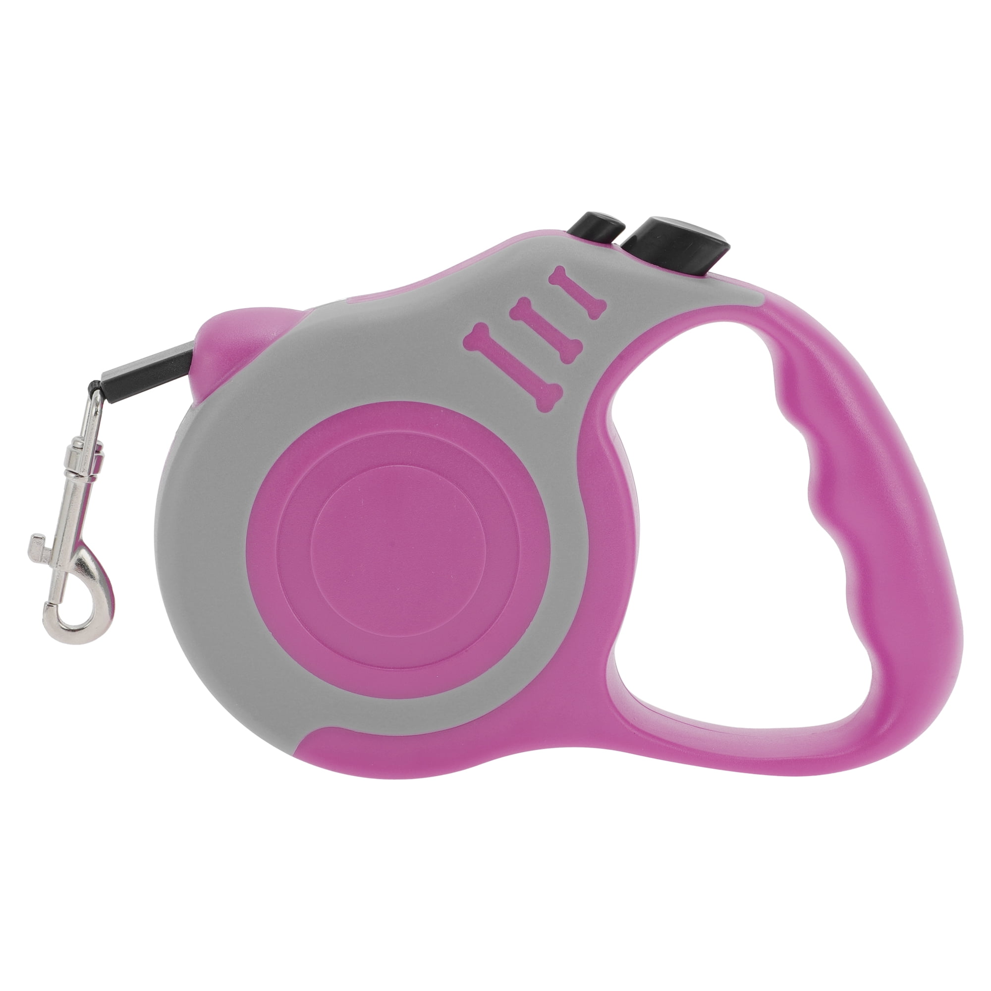 Unique Bargains Retractable Pet Leash Dog Leash Rose Red, Gray 196.85"