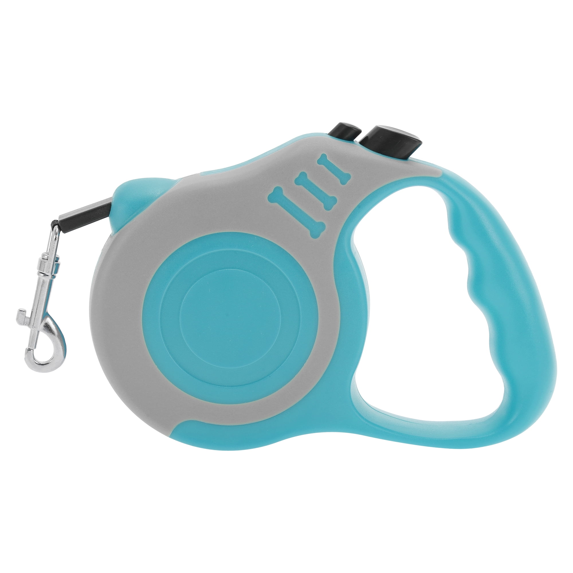 Unique Bargains Retractable Pet Leash Ergonomic Dog Leash with Handle Blue, Gray 118.11"