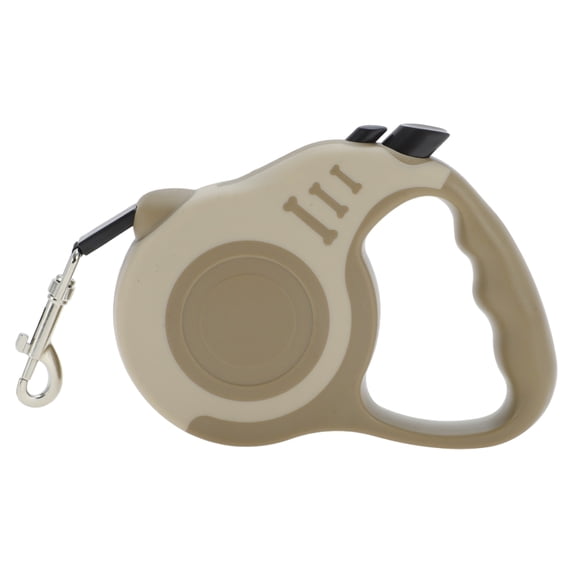 Unique Bargains Retractable Pet Leash Ergonomic Dog Leash with Handle Brown 118.11"