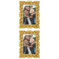 thumbnail image 1 of Unique Bargains Retro Plated Picture Frame Pearl Photo Frame with Glass Front Gold 5x7/7x10, 1 of 6