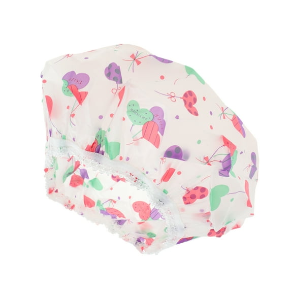 Unique Bargains Reusable Dots Single Layer Shower Cap 1 Pc Assorted Color