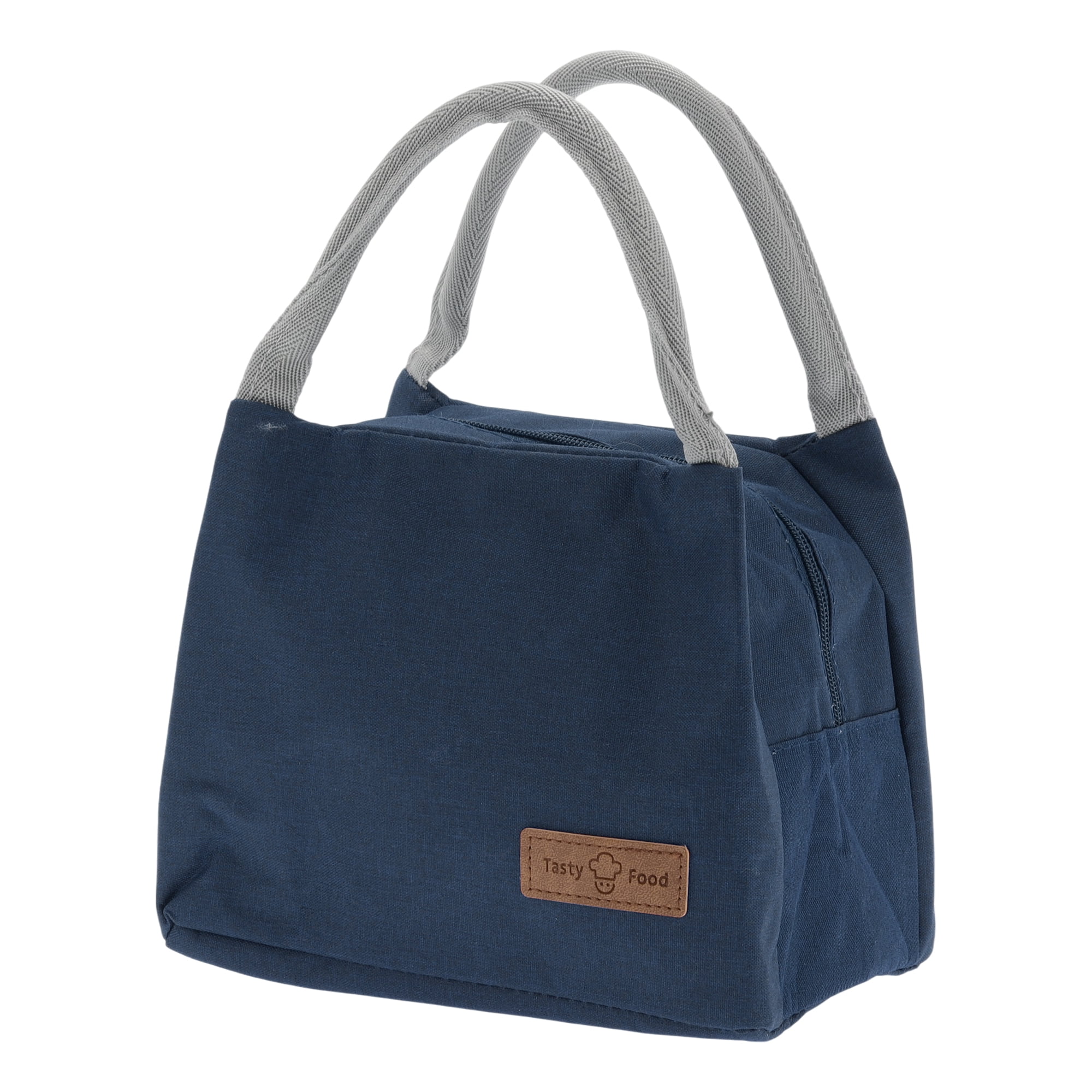 Unique Bargains Reusable Insulated Lunch Box Tote for Office Work and Travel Blue 336 oz
