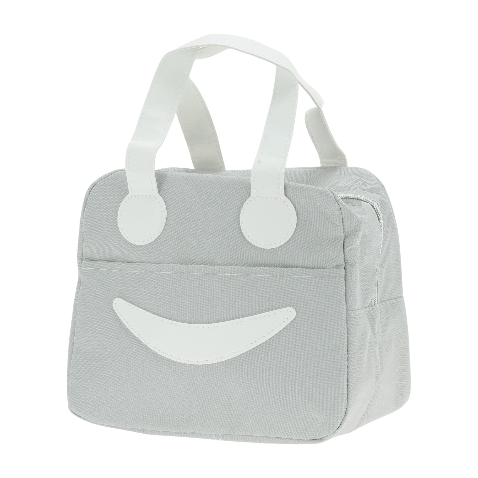 Unique Bargains Reusable Insulated Lunch Box Tote for Office and Picnic Gray