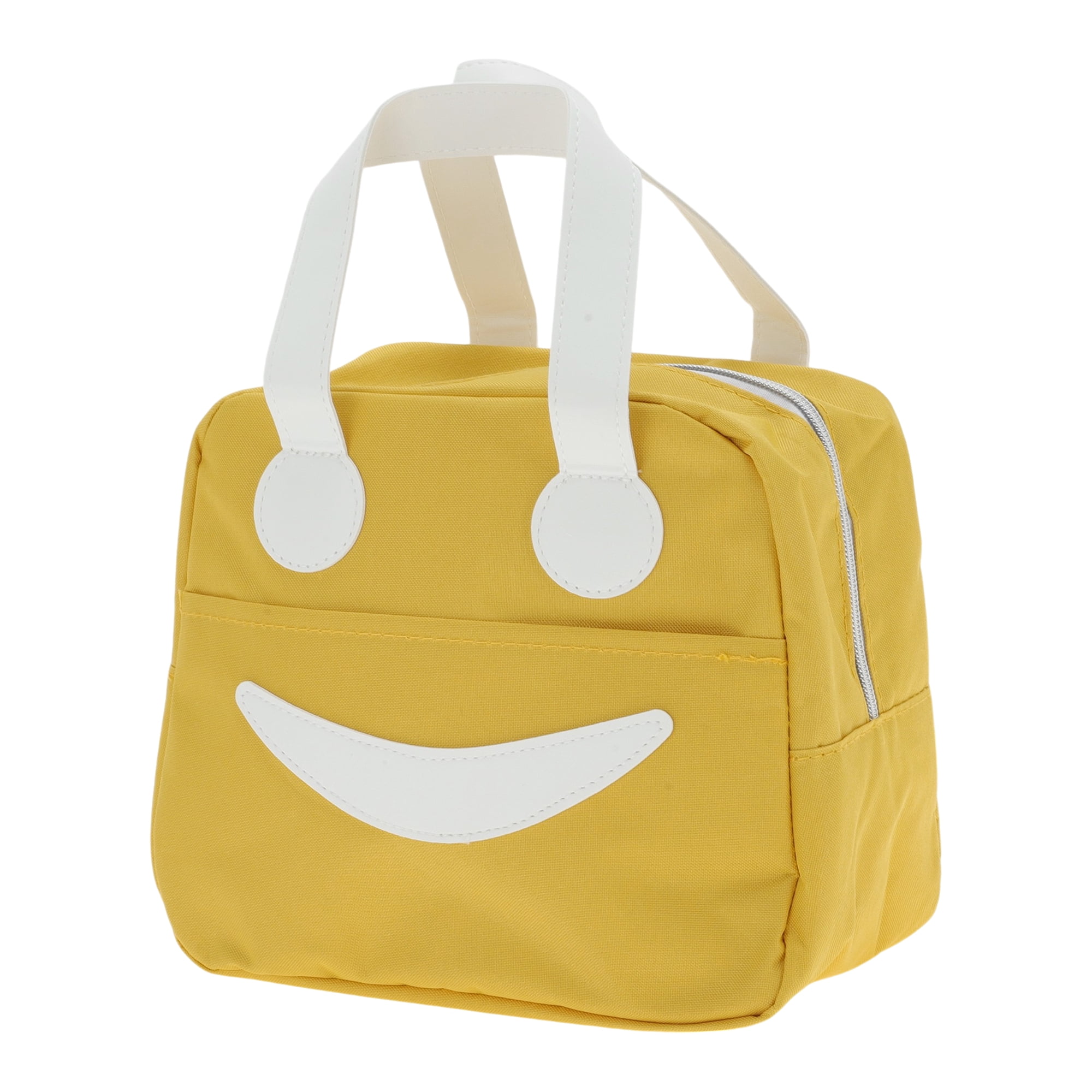 Unique Bargains Reusable Insulated Lunch Box Tote for Office and Picnic Yellow 228 oz