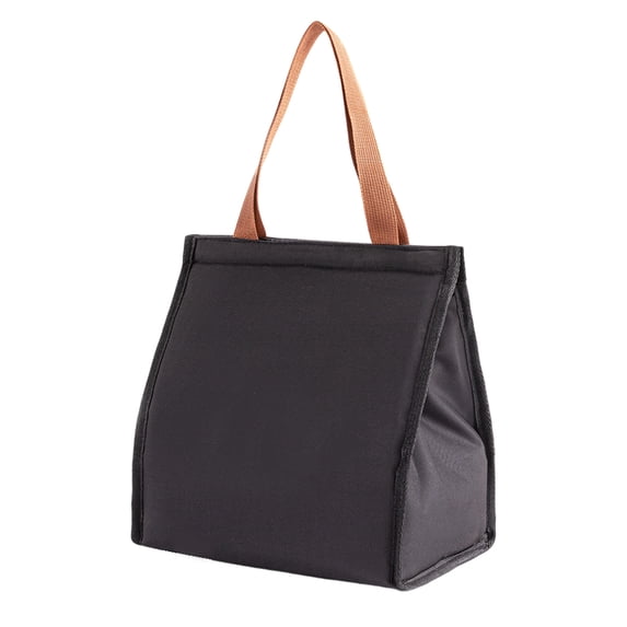 Unique Bargains Reusable Insulated Lunch Tote Bag Black Triangle