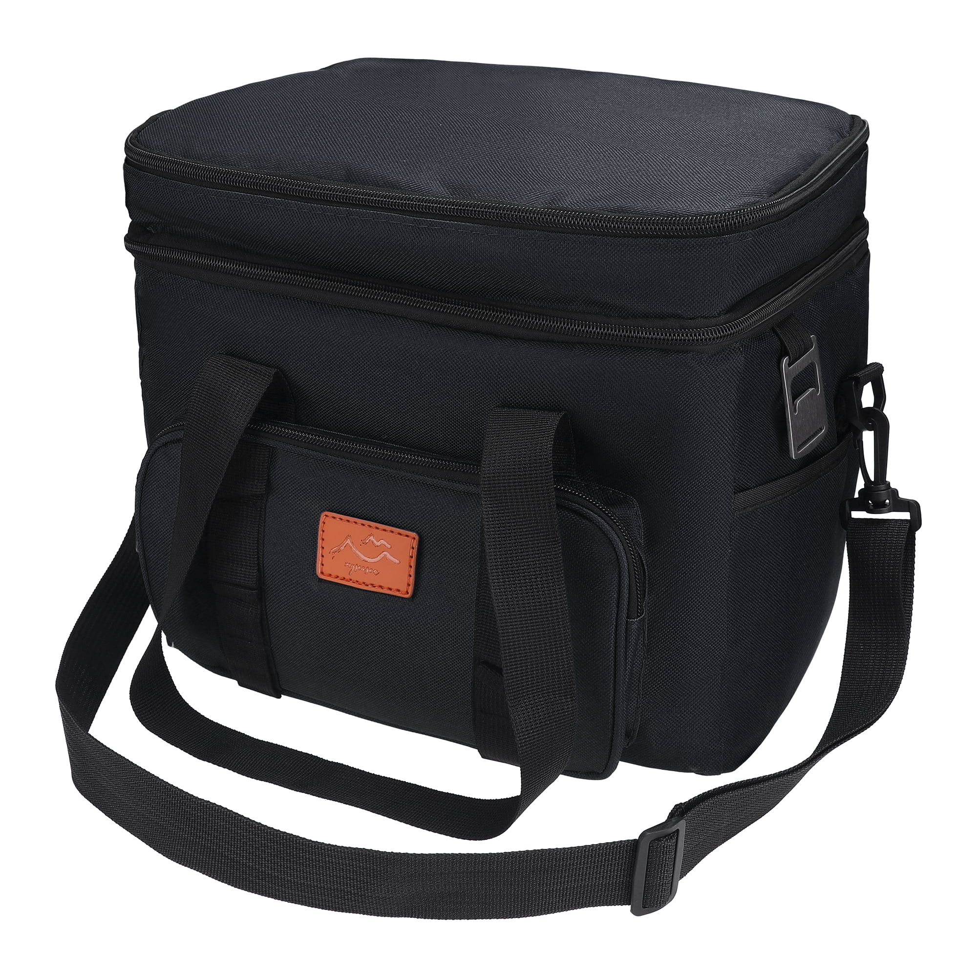 Unique Bargains Reusable Leakproof Lunch Bag for Office, Beach Black