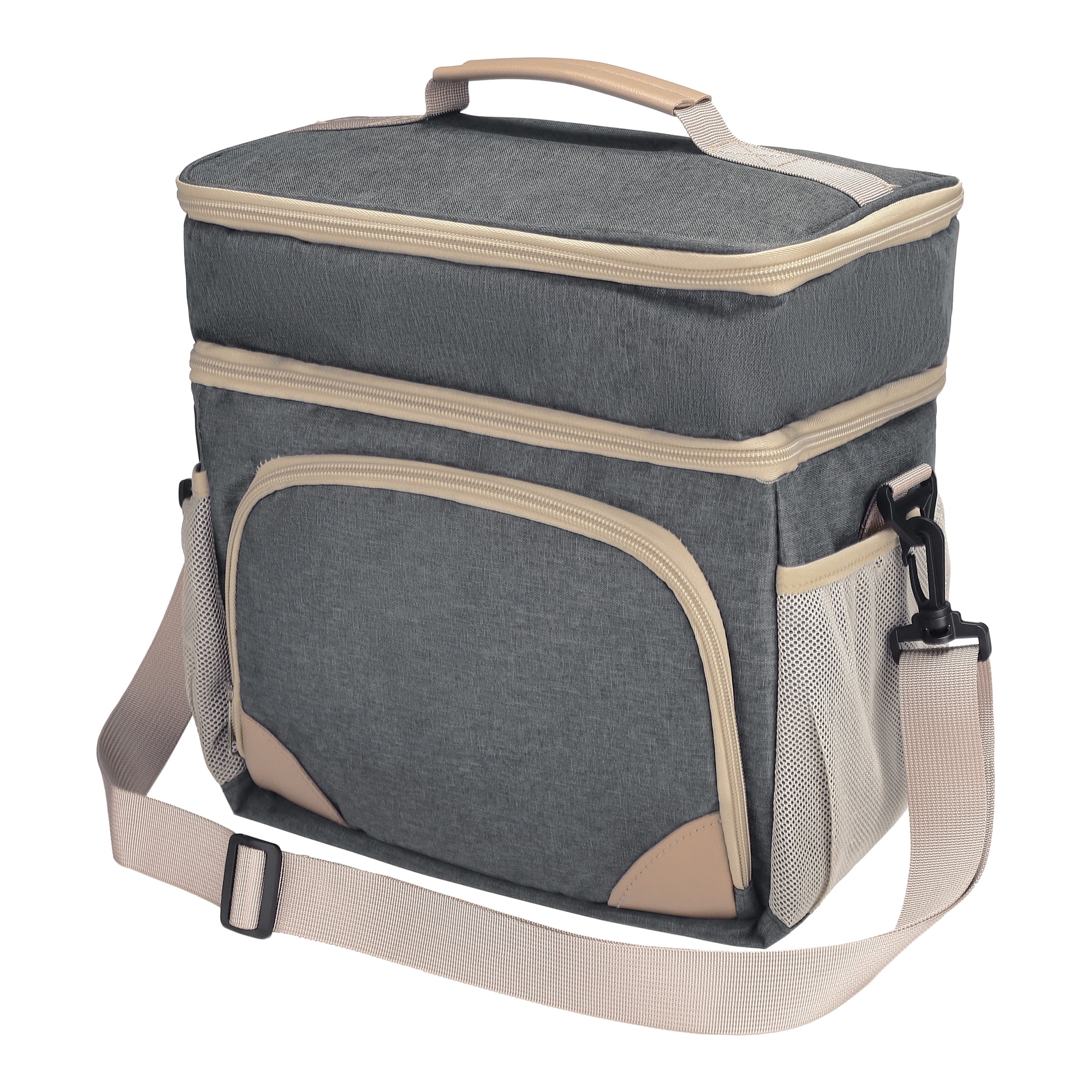 Unique Bargains Reusable Lunch Bag Insulated Lunch Bag Leakproof Lunch Box Gray