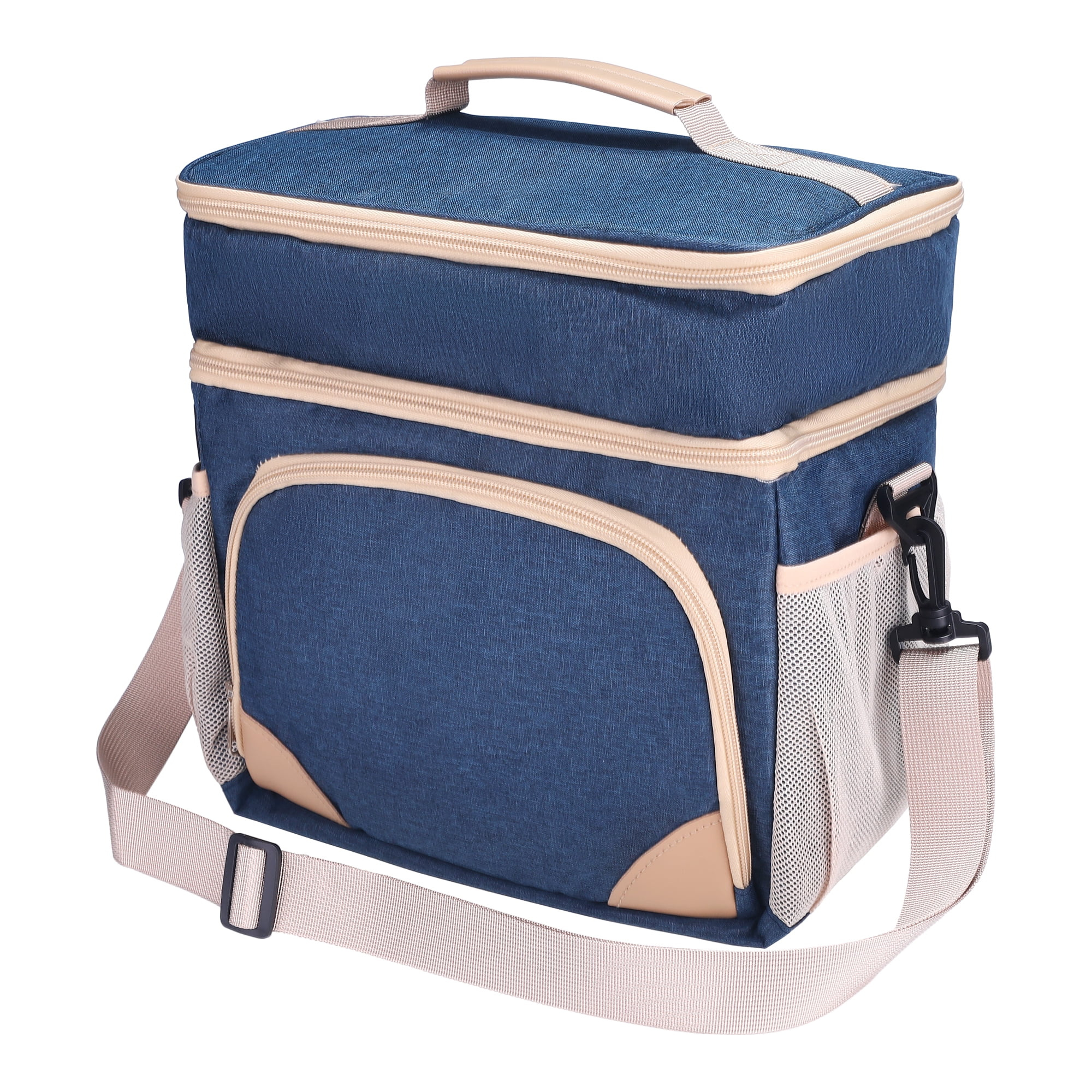 Unique Bargains Reusable Lunch Bag Insulated Lunch Bag Leakproof Lunch Box Navy Blue