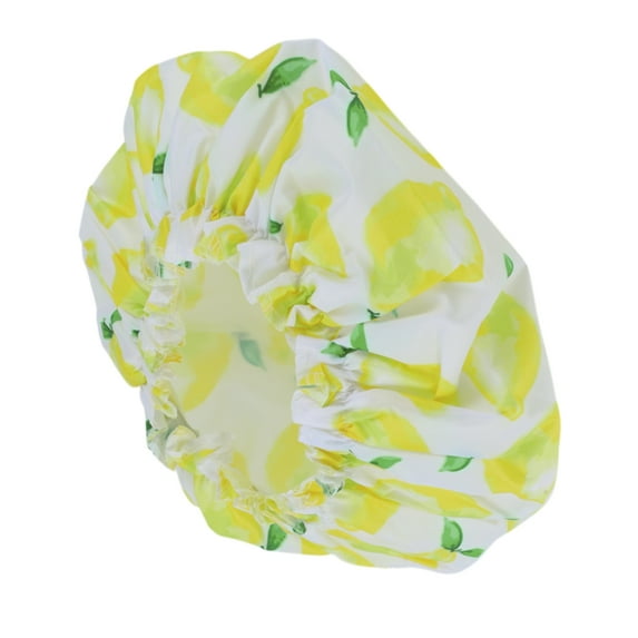 Unique Bargains Reusable Shower Cap 1 Pc Yellow, White