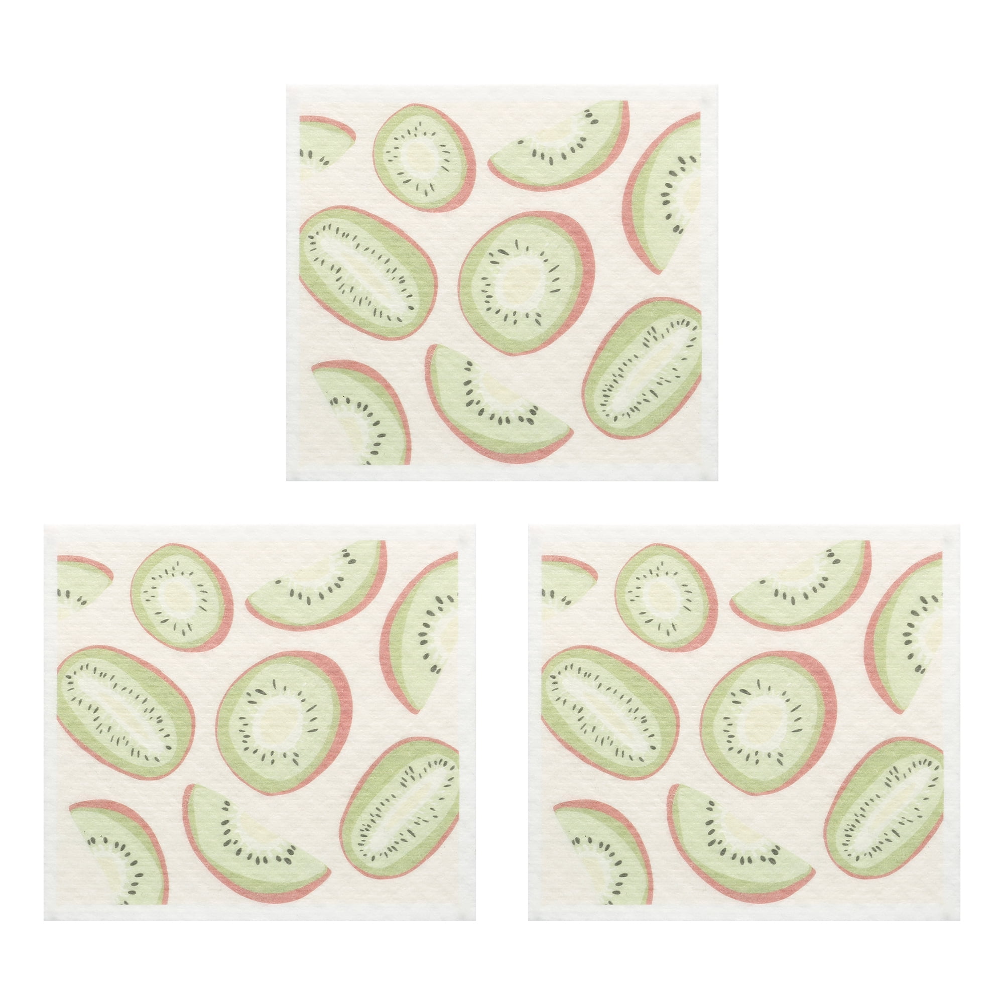 Unique Bargains Reusable Swedish Kitchen Dish Cloths Green 8" x 7"
