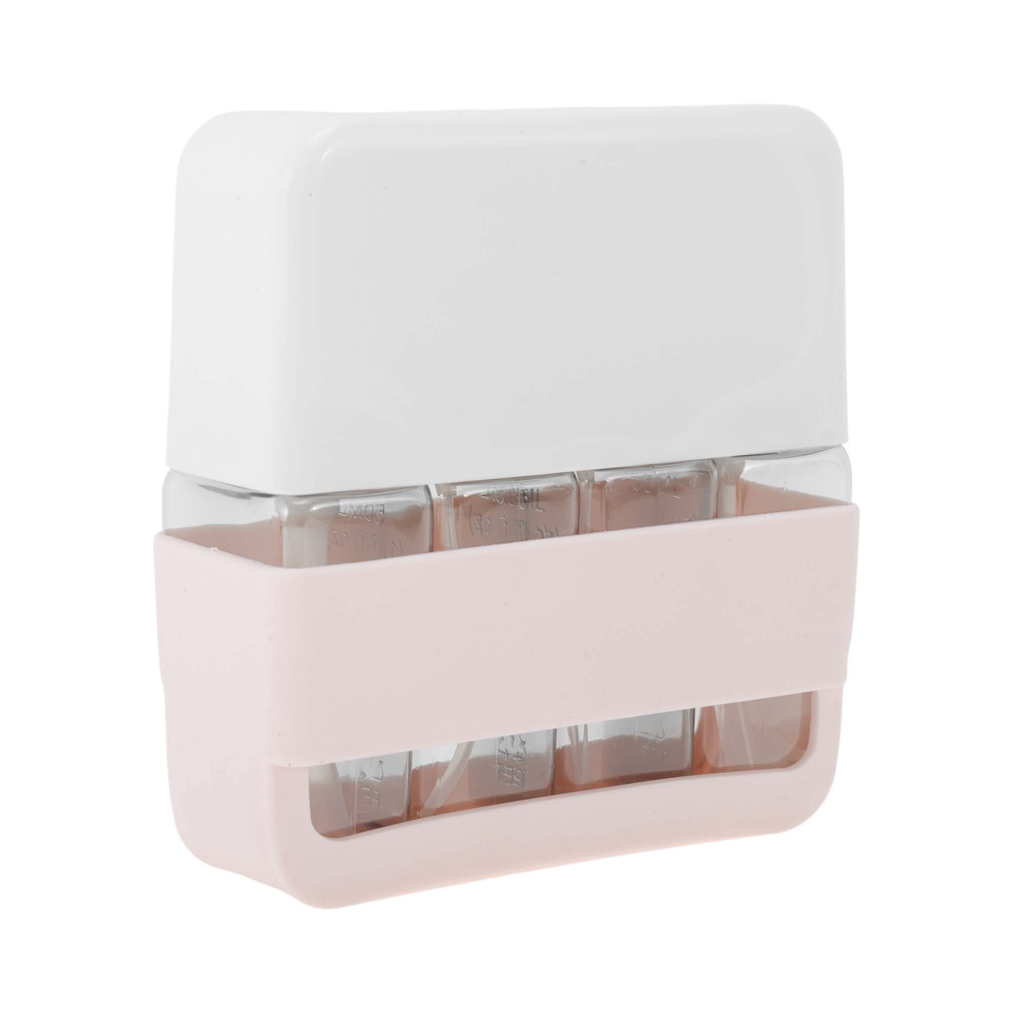 Unique Bargains Reusable Travel Container 4 PCS Pink