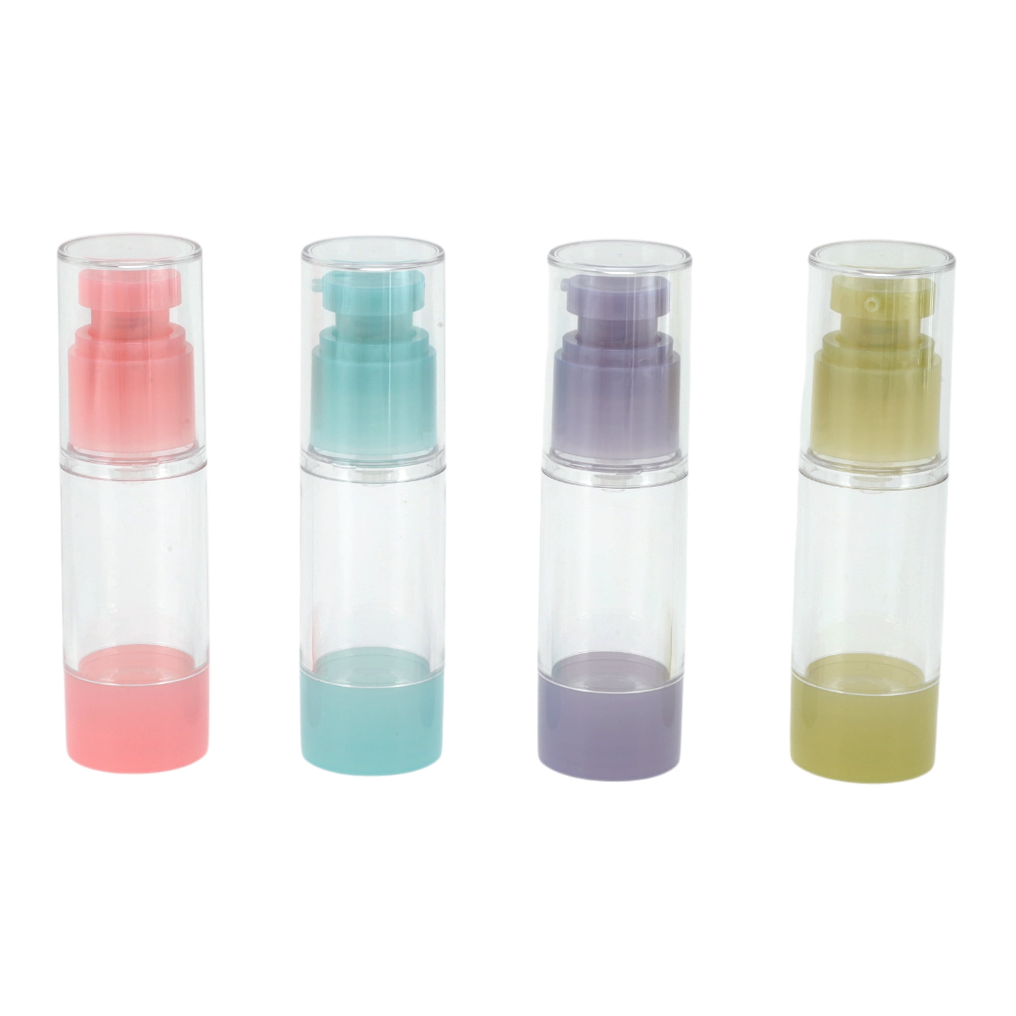 Unique Bargains Reusable Travel Container Set Pink Yellow 4 Pcs