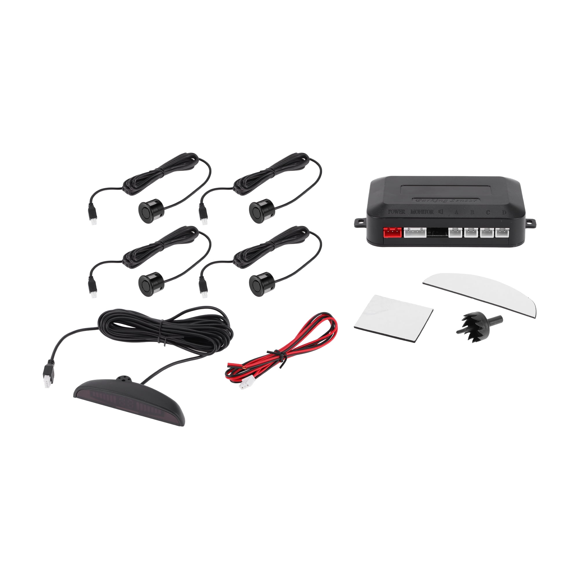 Unique Bargains Reverse Backup Radar System Reverse Parking Sensors 4 ...