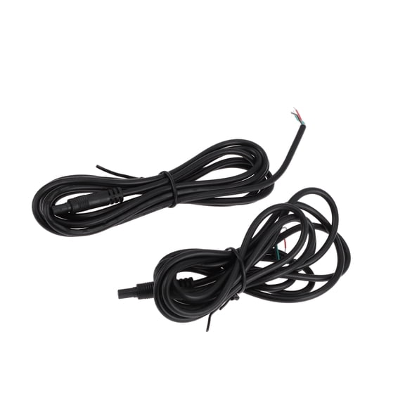 Unique Bargains Reverse Rear View Parking Camera Video Cable 5.91ft 4Pin Female Black 2 Pcs