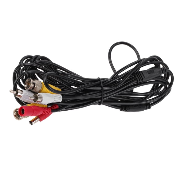 Unique Bargains Reverse Rear View Parking Camera Video Cable 5m/16.40ft Black BNC/RCA/DC 1 Pcs