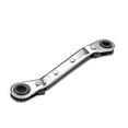 thumbnail image 1 of Uxcell 1/4'' x 5/16'' Double Box End Reversible Ratcheting Wrench Carbon Steel Silver Tone 1pcs, 1 of 5