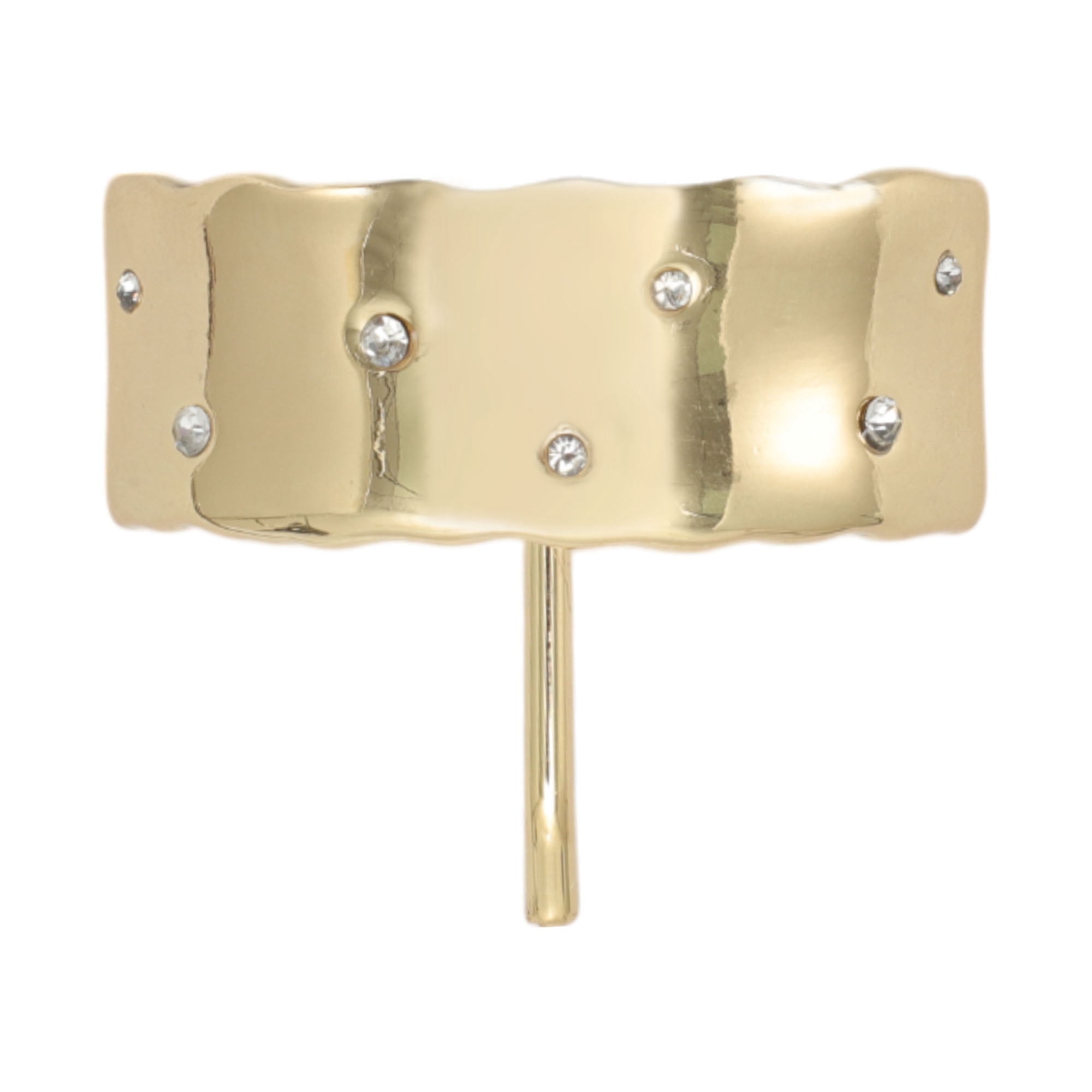 Unique Bargains Rhinestone Arch-shaped Ponytail Buckle Hair Clip for Women 1 Pc Gold tone