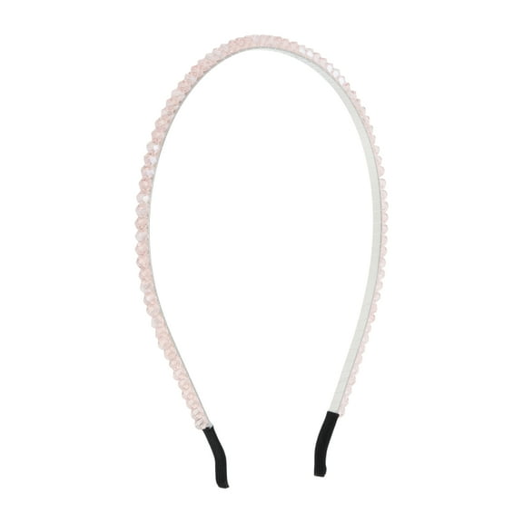 Unique Bargains Rhinestone Headband Faux Crystal Hair Hoop Hairband for Women Pink