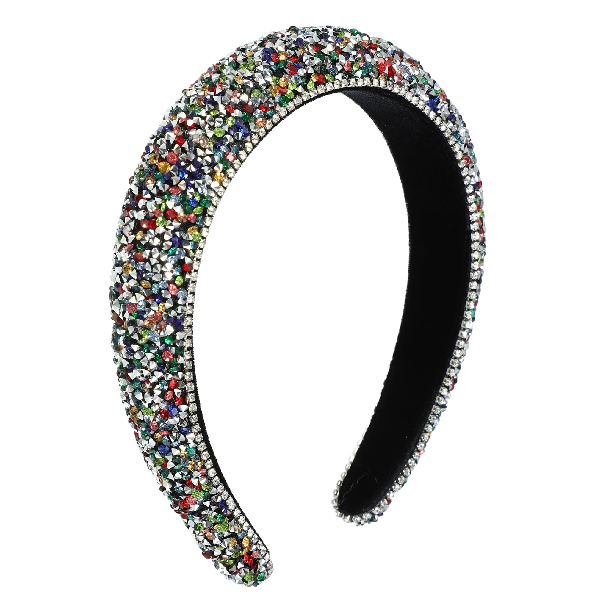 Unique Bargains Rhinestone Headband Hair Accessories for Women Multicolor