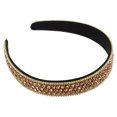 thumbnail image 1 of Unique Bargains Rhinestone Headband, Rhinestone Headband for Women, Champagne,1.0 Inch Wide 1Pcs, 1 of 7
