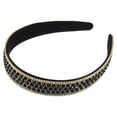 thumbnail image 1 of Unique Bargains Rhinestone Headband for Women1 Inch Wide Black, 1 of 7