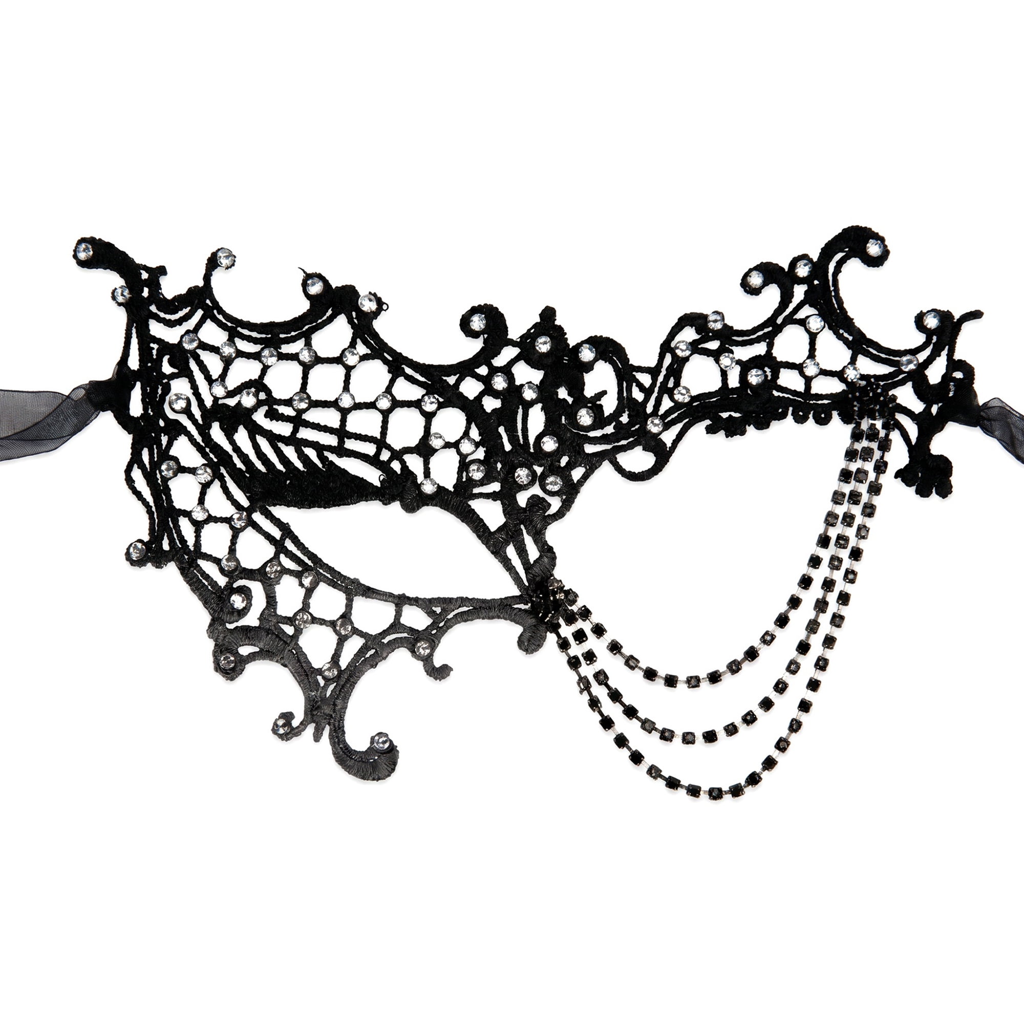 Unique Bargains Rhinestone Masquerade Mask for Halloween Costume Party Silver 9.4" x 5.9"