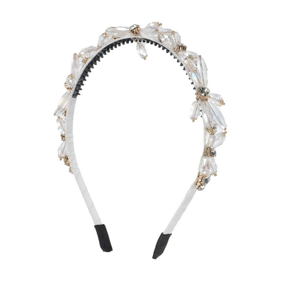 Unique Bargains Rhinestones Headband Clear Faux Crystal Hair Bands Sparkle Beaded Head Bands for Women and Girls