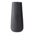 thumbnail image 1 of Unique Bargains Ribbed Ceramic Vase for Flowers Matte Black 3.5"L x 3.5"W x 7.9"H, 1 of 7