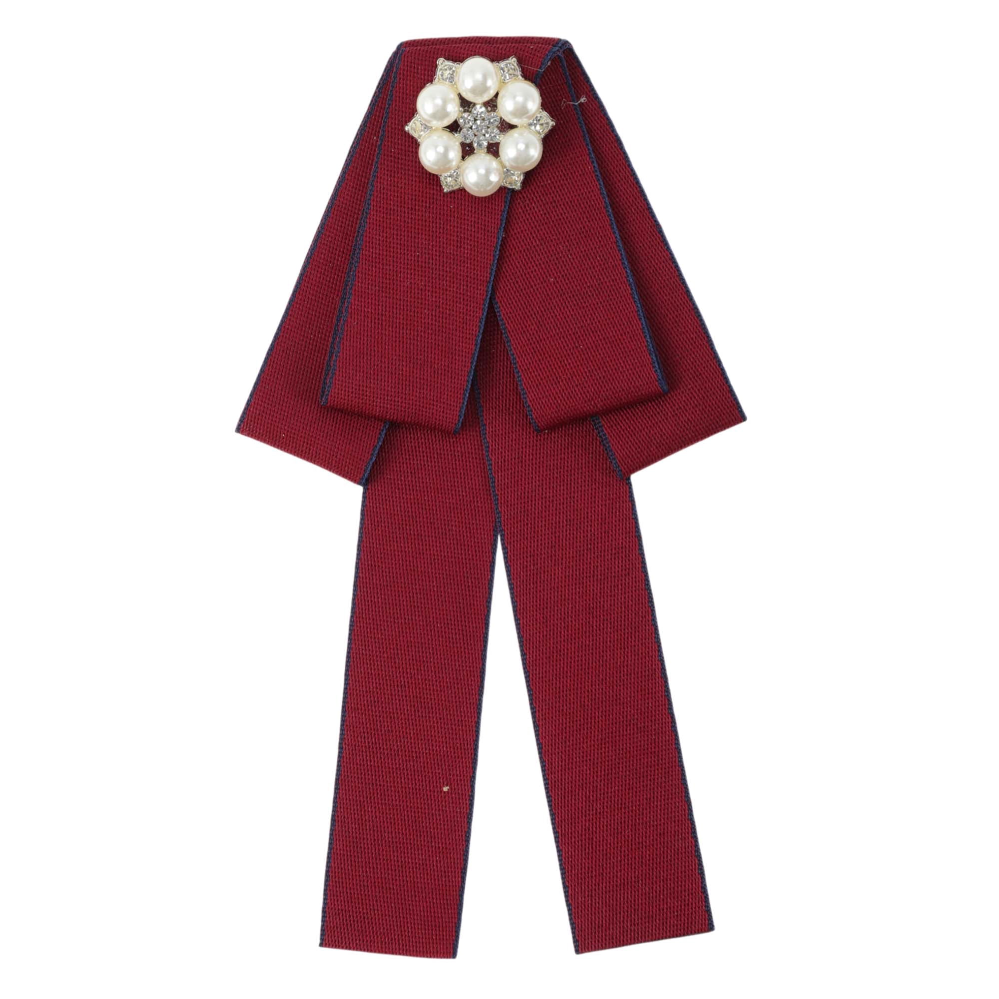 Unique Bargains Ribbon Bow Brooch for Party Wedding Gifts Red