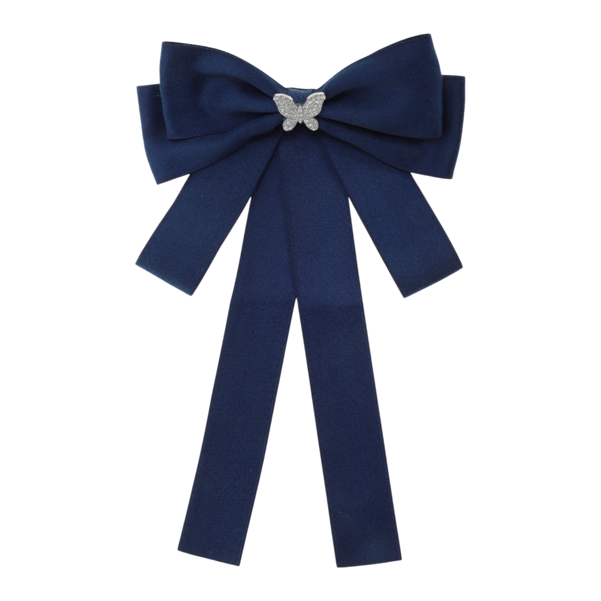 Unique Bargains Ribbon Bow Brooches Gifts Butterfly Rhinestone