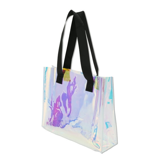 Unique Bargains Ribbon Printed Gift Bag with Handles Multicolor 9.84"x3.15"x7.87"