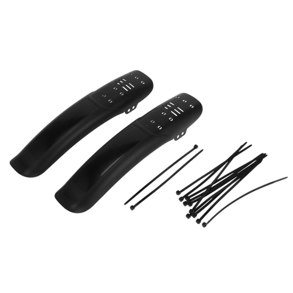 Unique Bargains Road Bike MTB Bicycle Mudguard Front Rear 14.33" Durable Fender Mud Guard Black 2 Pcs