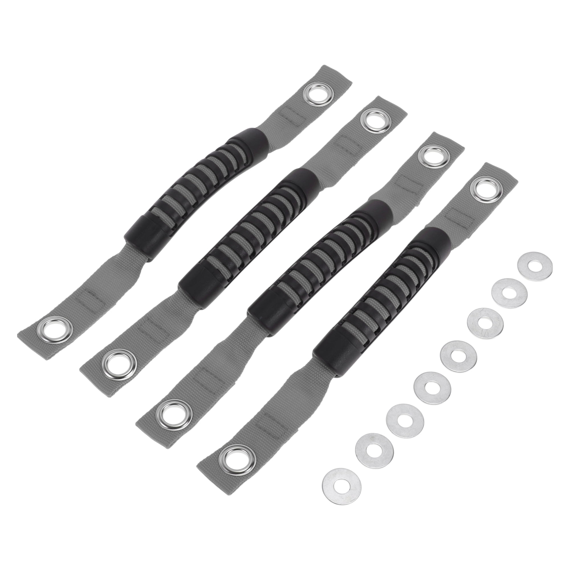 Unique Bargains Roll Bar Grab Handles for Jeep Wrangler 2018-2029 Grip Handle Holder Nylon Plastic Black Gray 4 Pcs