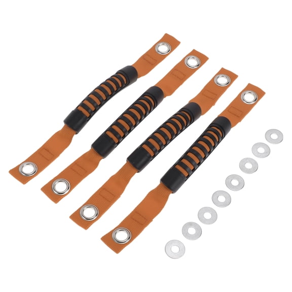 Unique Bargains Roll Bar Grab Handles for Jeep Wrangler 2018-2031 Grip Handle Holder Nylon Plastic Black Orange 4 Pcs