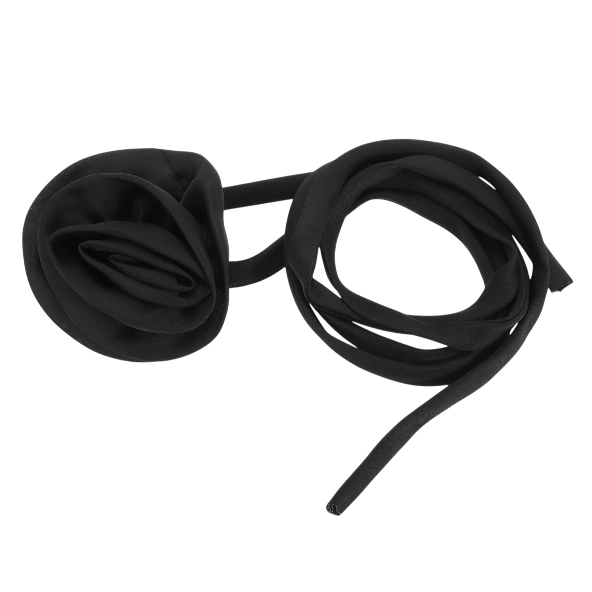 Unique Bargains Rose Adjustable Choker Necklace for Women 1Pc Black