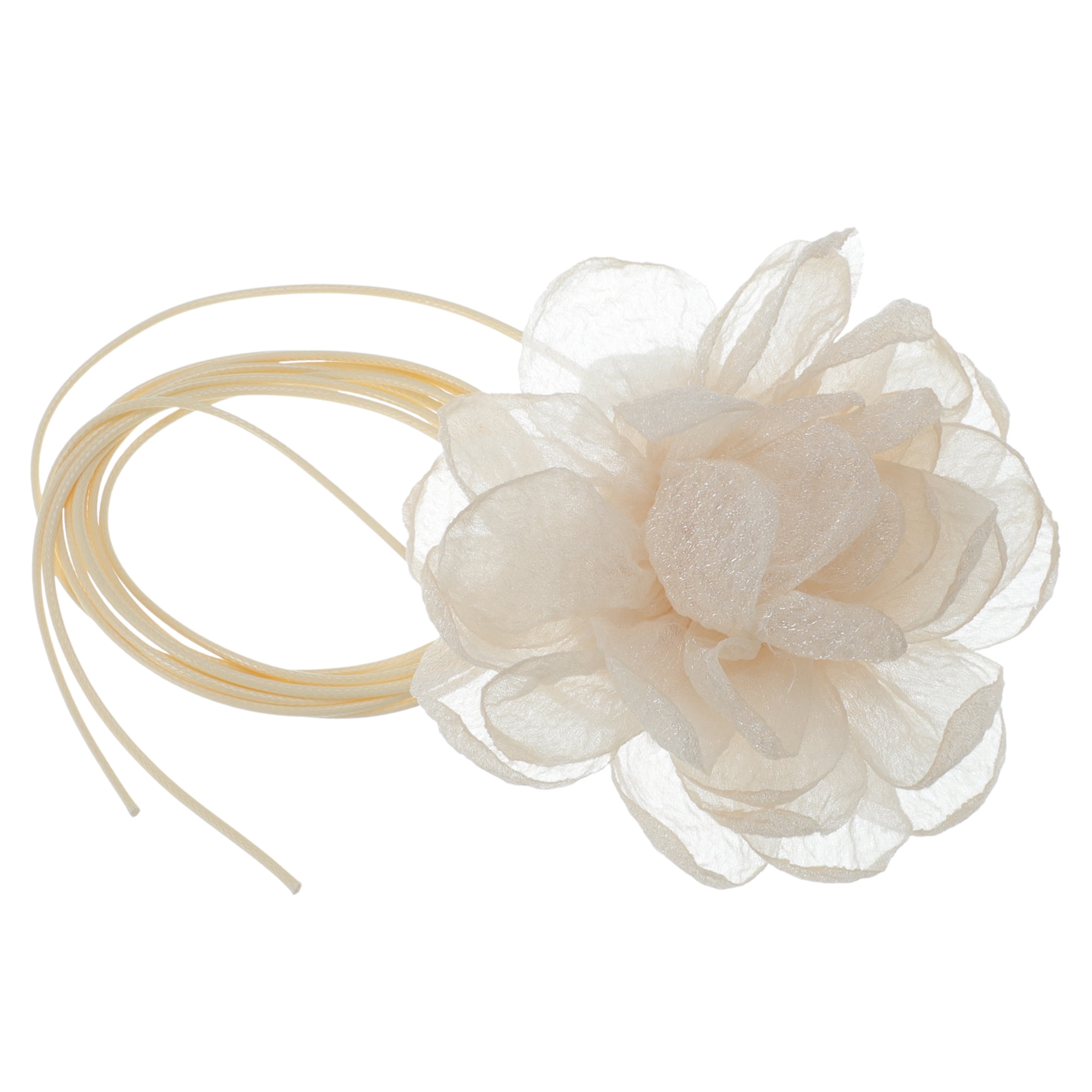Unique Bargains Rose Choker Necklace 1Pc Apricot