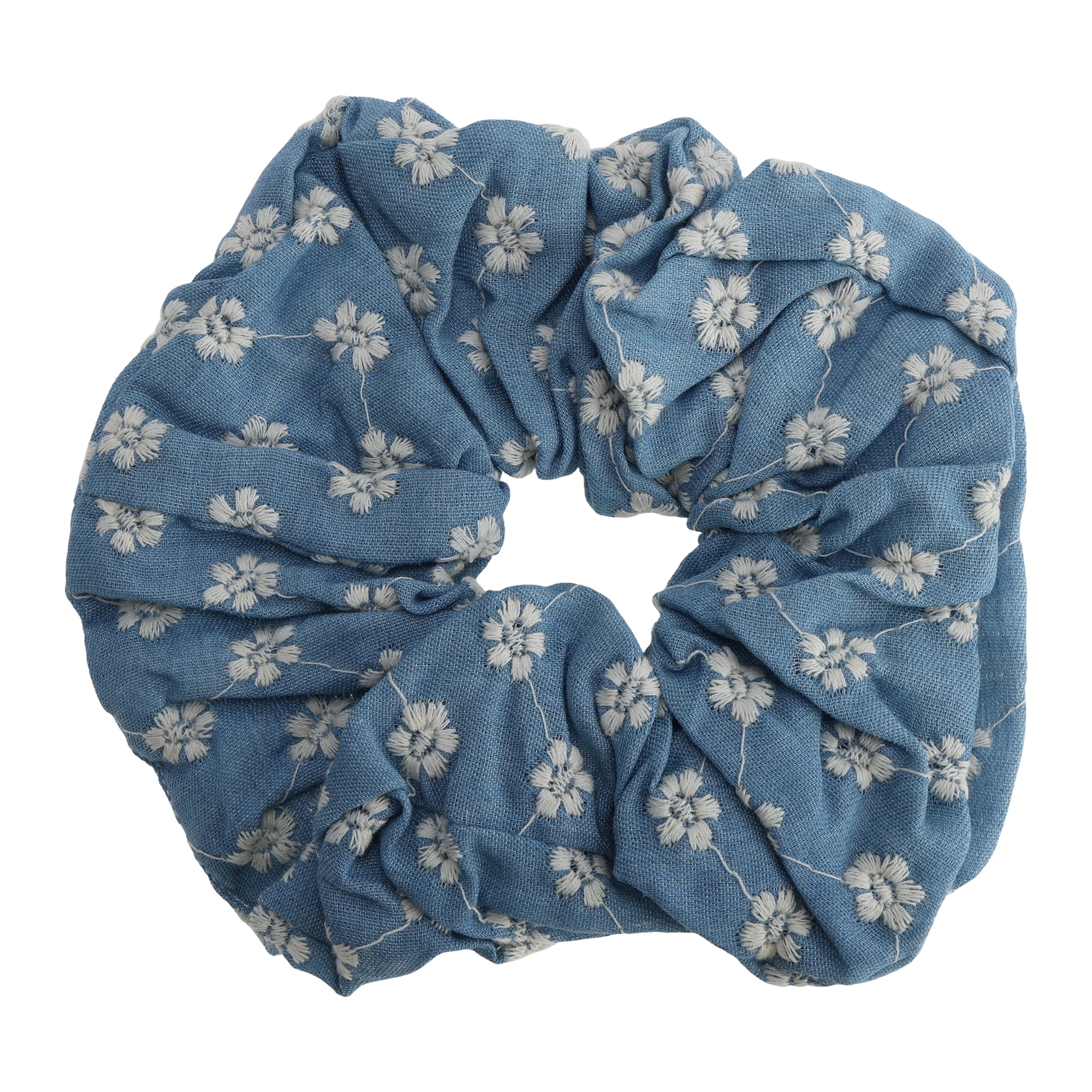 Unique Bargains Rose Denim Hair Ties Fashionable Daily Use Light Blue