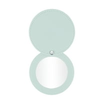 Unique Bargains Rotating Circle Makeup Mirror Blue