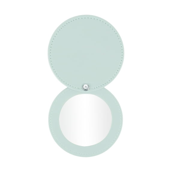 Unique Bargains Rotating Circle Makeup Mirror Blue