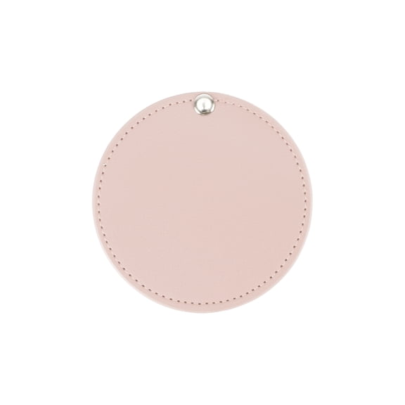 Unique Bargains Rotating Circle Makeup Mirror Pink