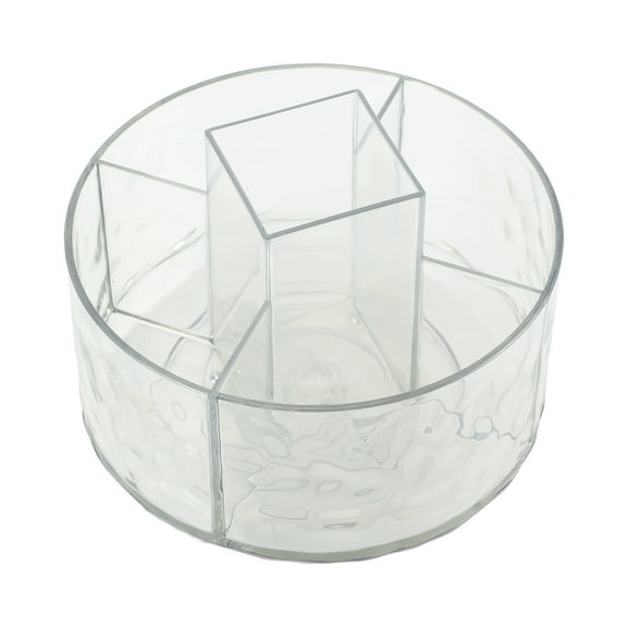 Unique Bargains Rotating Makeup Organizer 360 Degree Rotatable Cosmetic Display Case Makeup Caddy Storage Clear