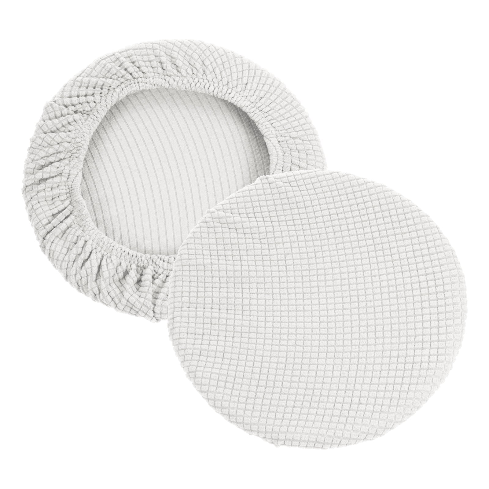 Unique Bargains Round Bar Stool Covers Washable Elastic Kitchen Living Room Cushion Cover Cream