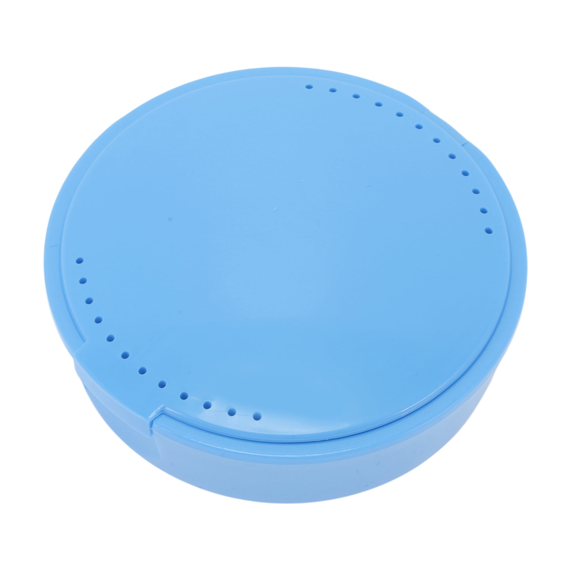 Unique Bargains Round Braces Box with Mirror 1 Pc Blue