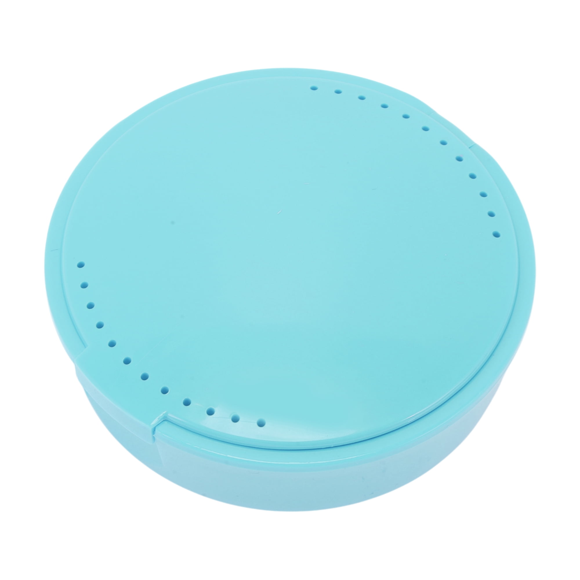 Unique Bargains Round Braces Box with Mirror 1 Pc Sky Blue
