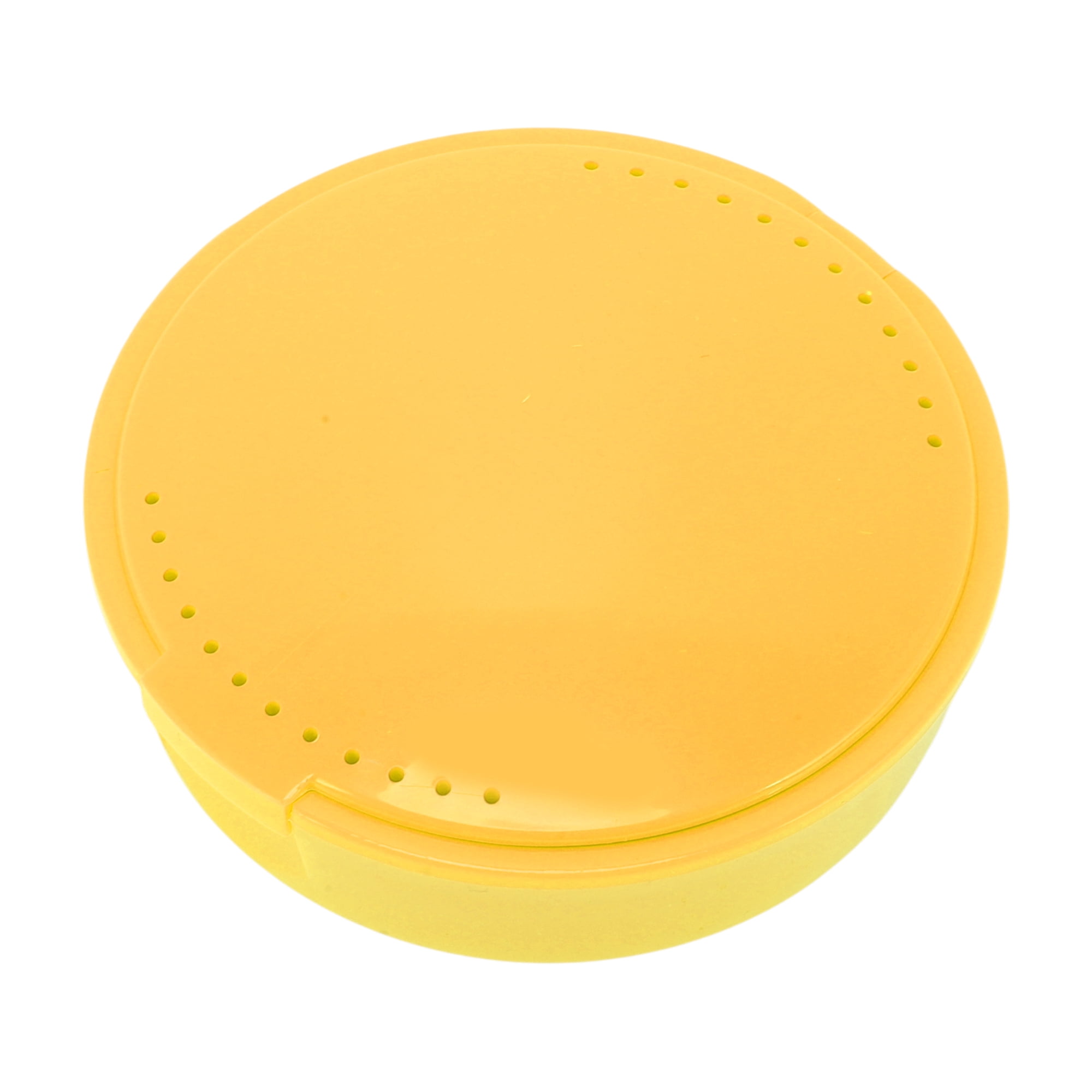 Unique Bargains Round Braces Box with Mirror 1 Pc Yellow